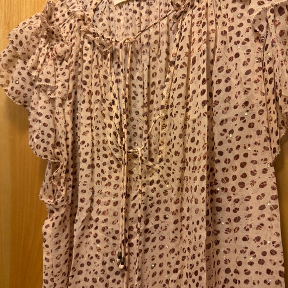 Ulla Johnson Marilyn Leopard Ikat Print Silk Top Size 4 - Picture 9 of 13